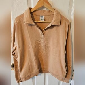 Pink(Victoria Secret) sweatshirt, Size L, camel